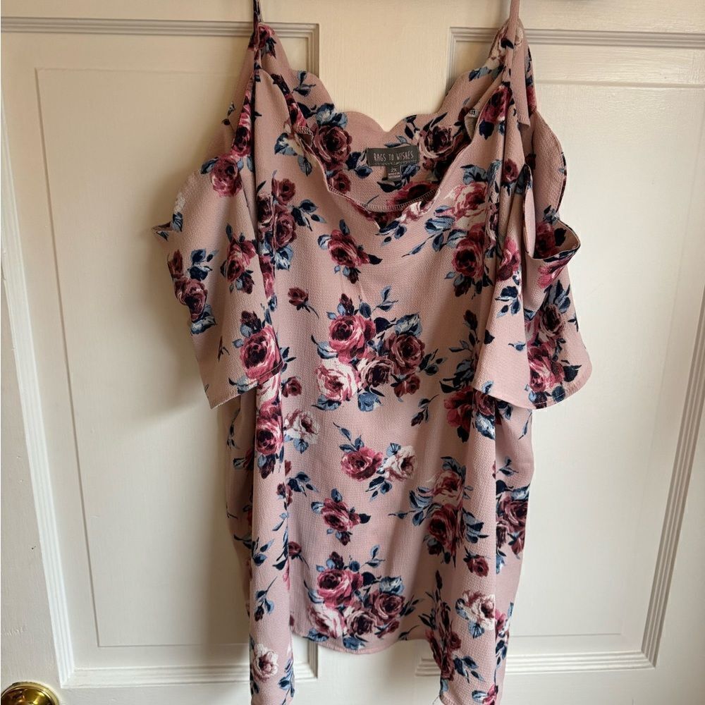 Rags to wishes floral tank top - size 2X